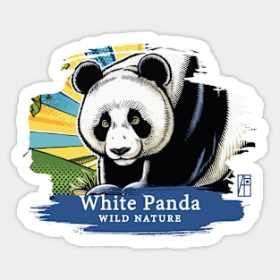 White Panda - WILD NATURE - WHITE PANDA -5 Sticker